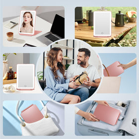 Side view of FUNTOUCH Travel Makeup Mirror