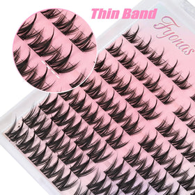 Side view of Fyonas Lash Clusters showcasing lash thickness