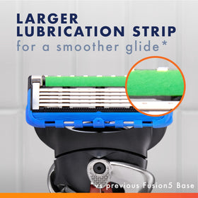 Side view of Gillette Fusion5 and ProGlide blade refills packaging