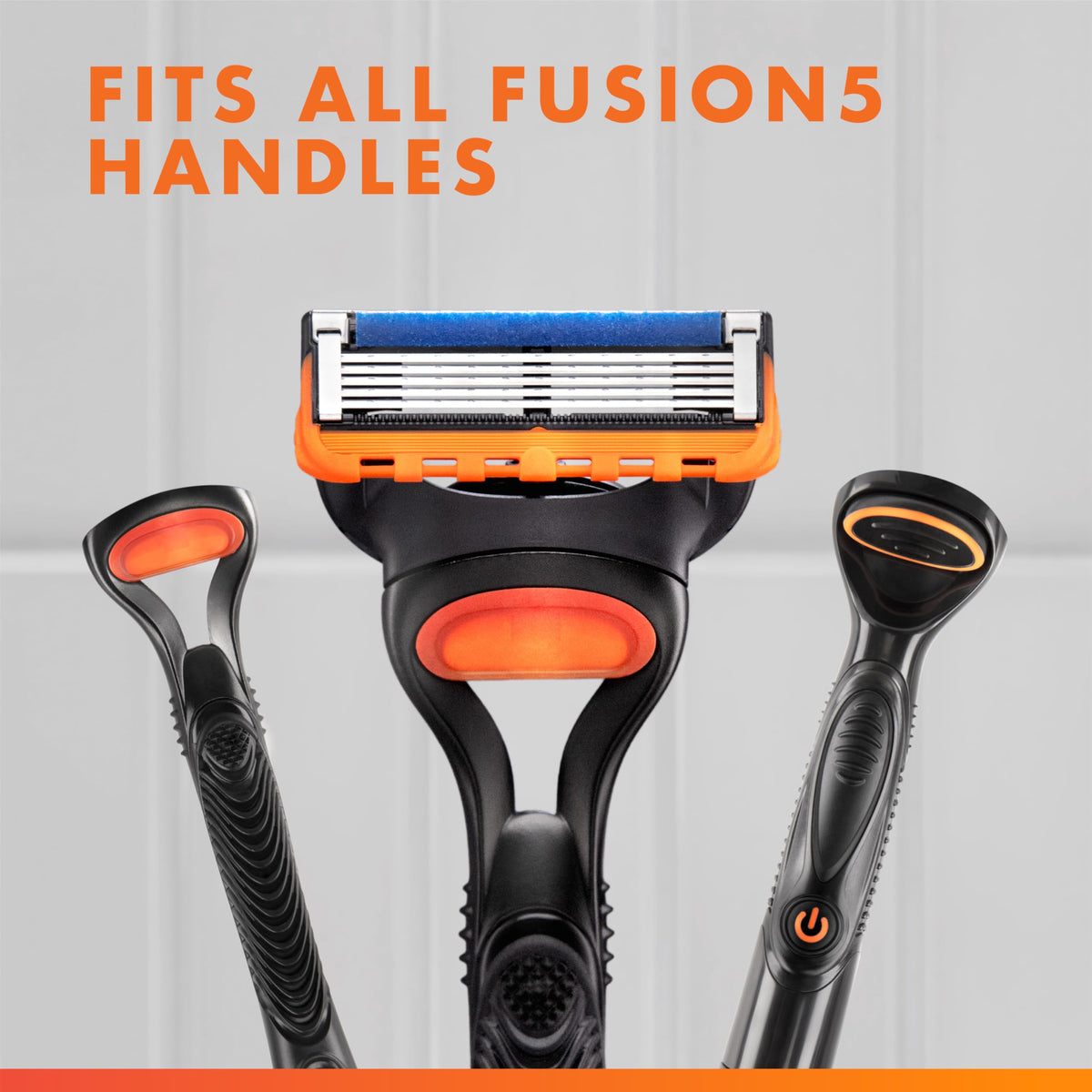 Side view of Gillette Fusion5 Power razor blade refills