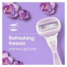 Side view of Gillette Venus ComfortGlide Razor demonstrating ergonomic handle