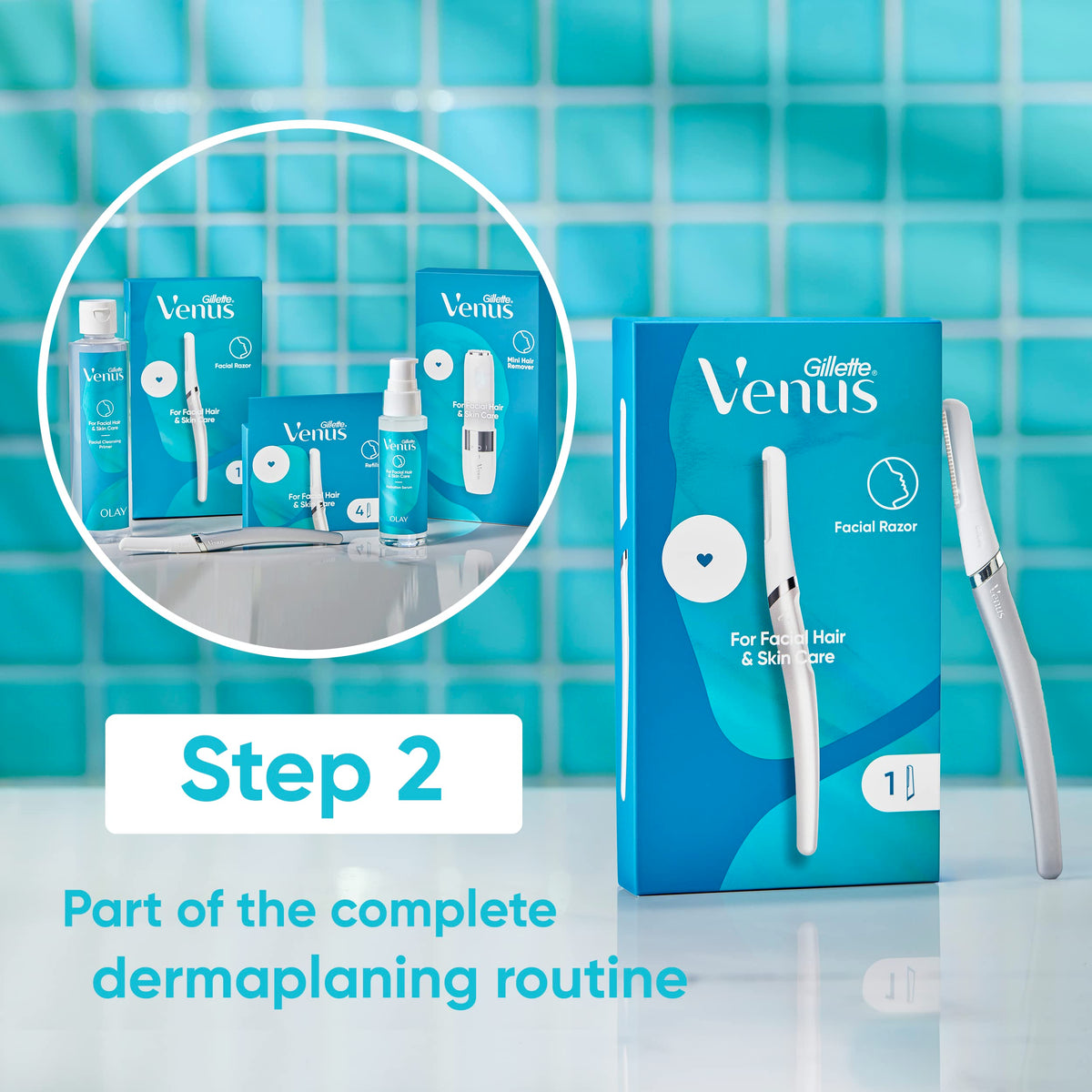 Side view of Gillette Venus Dermaplaning Tool