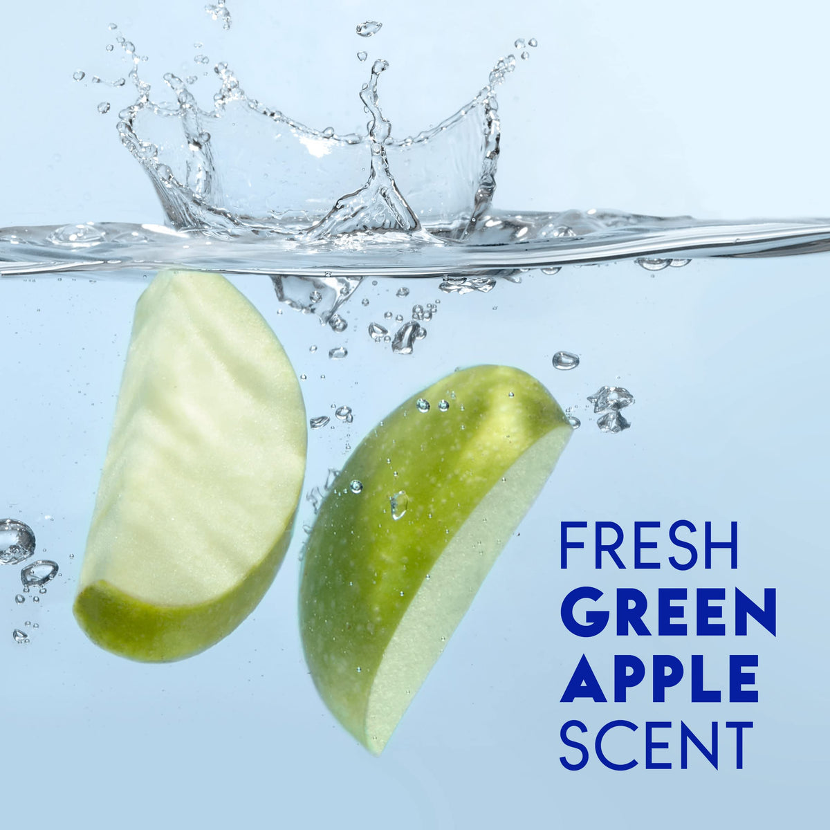 Side view of Head & Shoulders Green Apple Shampoo bottle
