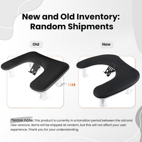 Side view of JODSONE U-Shaped Black Arm Rest showing adjustable height
