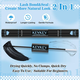 Side view of KevKev Wispy Lash Clusters with clear band