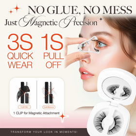 Side view of LASHVIEW Magnetic Eyelashes showcasing natural look