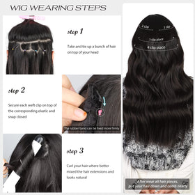 Side view of LEEONS Clip-in Hair Extensions