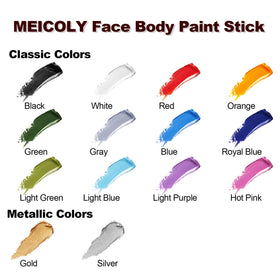 Side view of MEICOLY Clown White Face Body Paint Stick