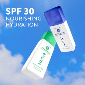 Side view of Native Mineral Sunscreen Spray SPF 30 bottle