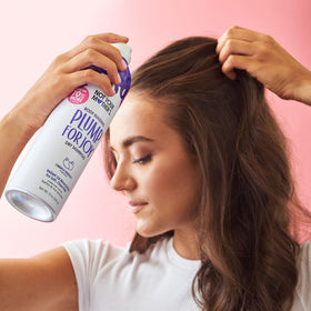 Side view of Not Your Mother's Plump for Joy Jumbo Dry Shampoo