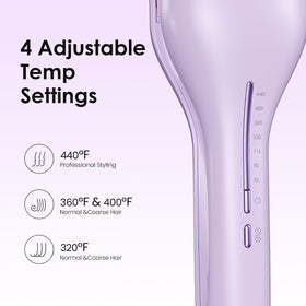 Side view of NOVUS Curling Iron showing ergonomic design