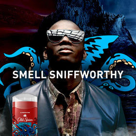 Side view of Old Spice Deodorant stick, aluminum-free