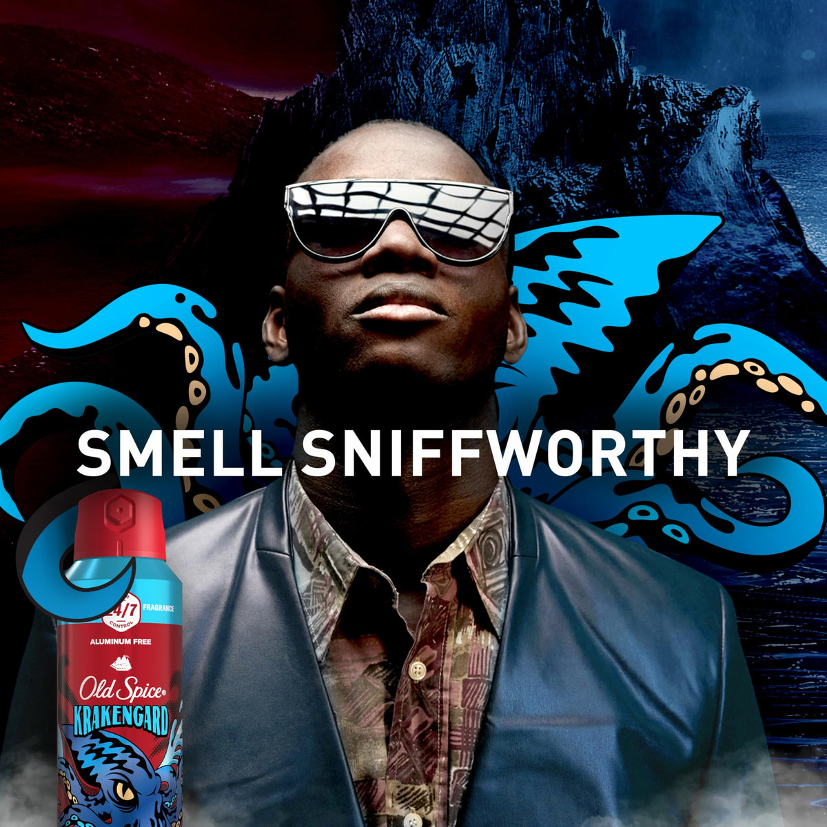 Side view of Old Spice Krakengard Body Spray