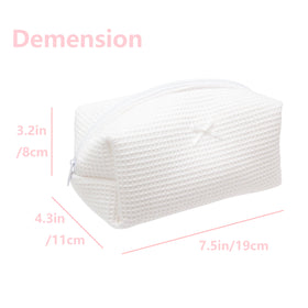 Side view of PAZIMIIK Cozy Makeup Bag with floral pattern
