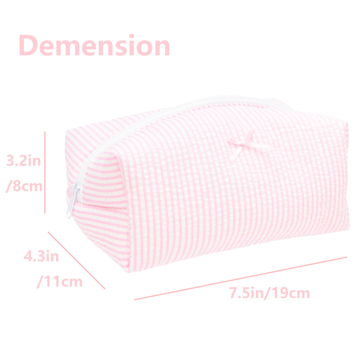 Side view of PAZIMIIK Cozy Makeup Bag with floral pattern