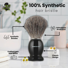Side view of Perfecto Synthetic Shaving Brush