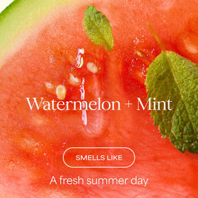 Side view of RAW SUGAR Watermelon Mint Refresh Body Wash bottle