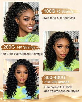 Side view of REMESSE Miracle Knots Crochet Hair in use