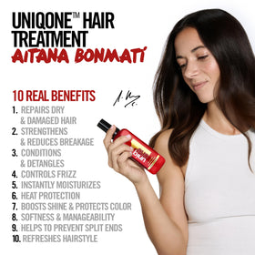 Side view of REVLON PROFESSIONAL UniqOne 10-in-1 Hair bottle