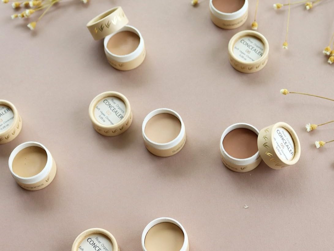 Side view of River Organics Zero-Waste Concealer jar