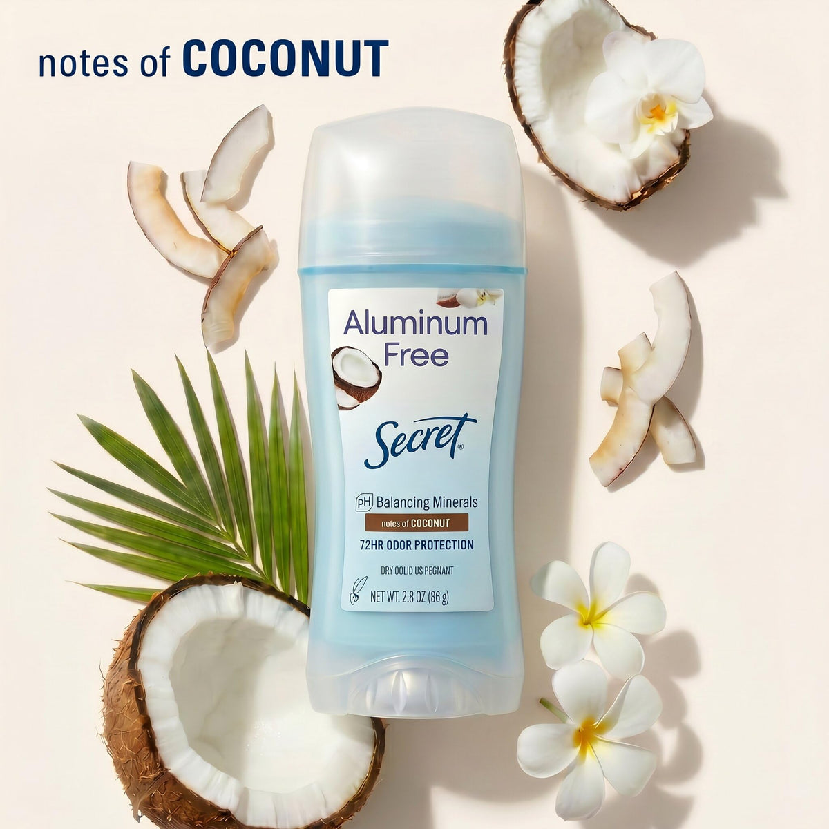 Side view of Secret Deodorant stick