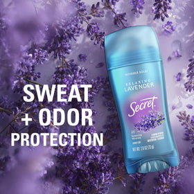 Side view of Secret Fresh Antiperspirant Deodorant with label details
