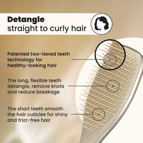 Side view of TANGLE TEEZER Chrome Ultimate Detangler Brush