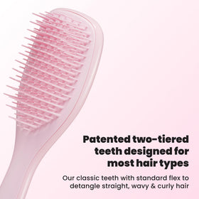 Side view of TANGLE TEEZER Mini Hair Brush showing teeth design