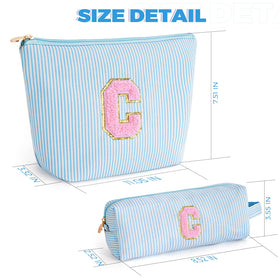 Side view of the larger Btffitting makeup bag