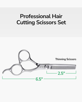 Side view of ULG Hair Thinning Scissors with ergonomic grip