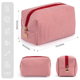 Side view of UUYUUY 6PCS Makeup Bag Set with zipper