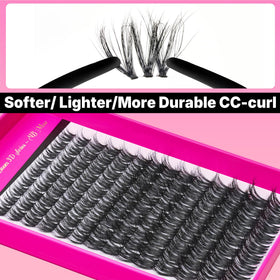Side view of VEYESBEAUTY Lash Clusters showing band quality
