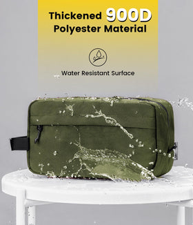 Side view of Vorspack Travel Toiletry Bag in green