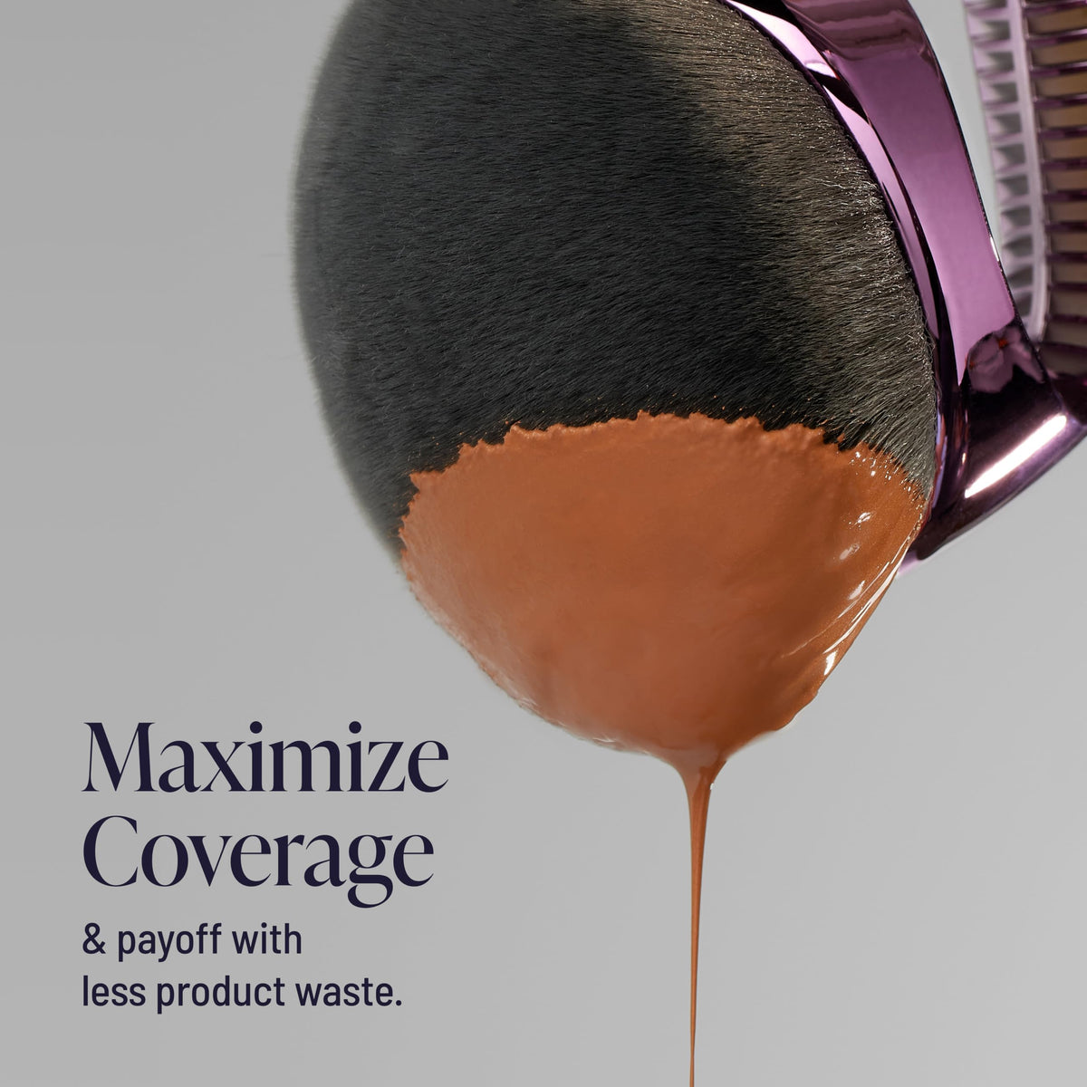 Side view of Westmore Beauty XL Kabuki Brush with ergonomic handle