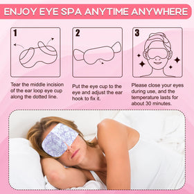 Side view of XPCARE Steam Eye Mask with steam visible