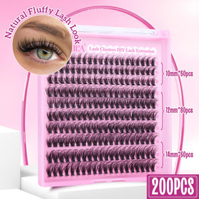 Side view of Yawamica Wispy Lash Clusters