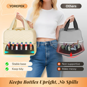 Side view of YOREPEK Nail Polish Organizer showing compact design