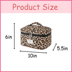 Side view showing zipper detail of uekeboag Large Travel Quilted Makeup Bag