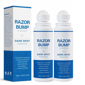 Sielkin Razor Bump Stopper 2-pack front view with roll-on applicator