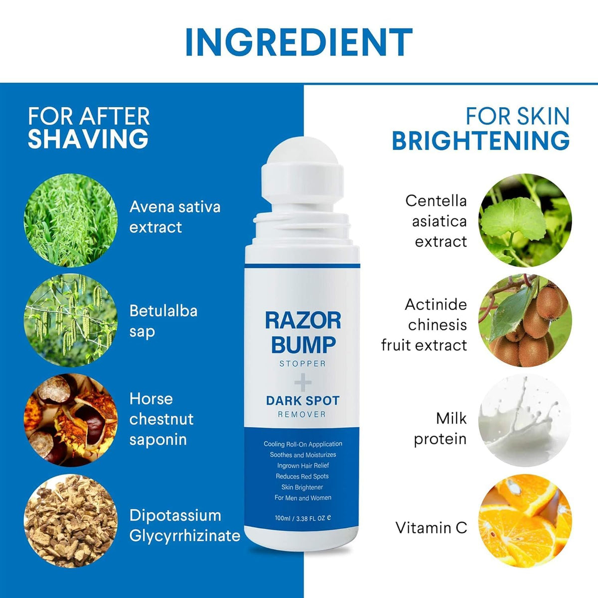 Sielkin Razor Bump Stopper 3.38 fl oz bottle side view