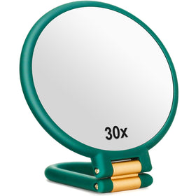 Sifolo 30x Magnifying Mirror front view with adjustable handle