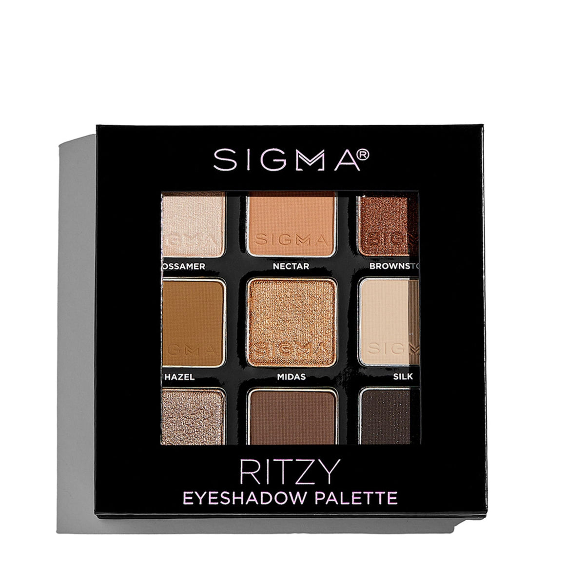 SIGMA BEAUTY Ritzy Eyeshadow Palette with brushes and makeup tools