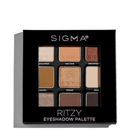 SIGMA BEAUTY Ritzy Eyeshadow Palette with brushes and makeup tools