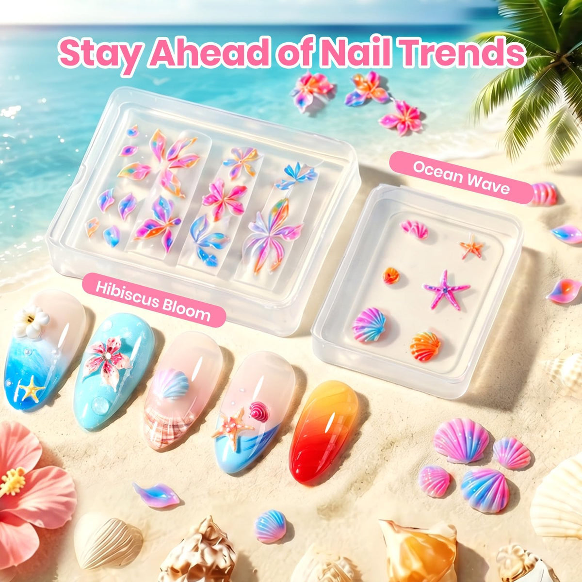 silicone molds included in beetles Gel Polish 3D Gel Kit