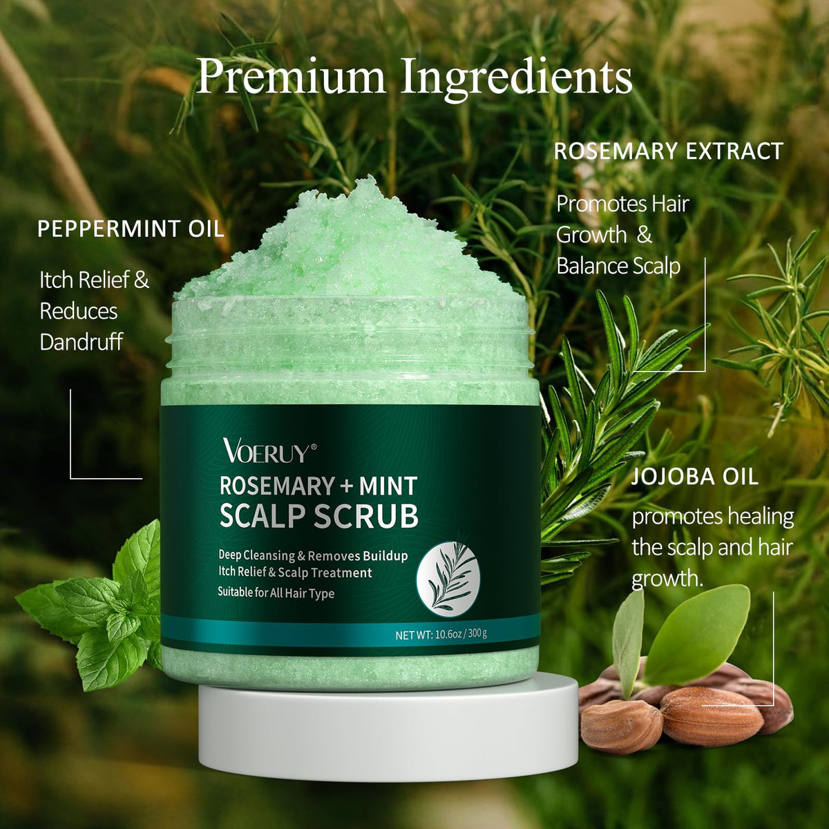 Silicone scalp massager included with VOERUY Scalp Scrub