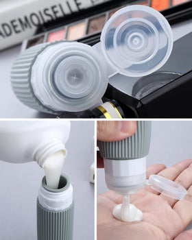 Silicone squeeze bottles in various colors