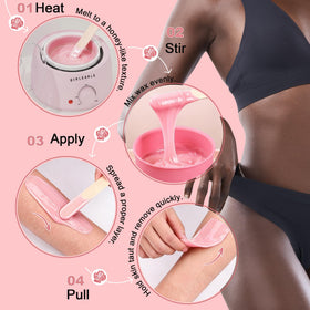 Silicone wax pot included in GIRLEARLE waxing kit
