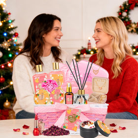 Silk sleep mask and lip mask included in gift set
