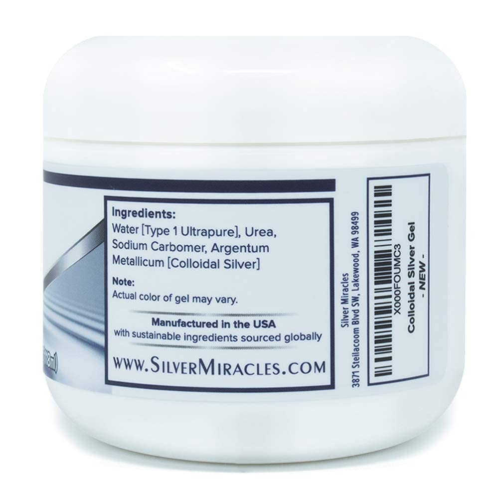Silver Miracles Colloidal Silver Gel 4 Oz application on skin