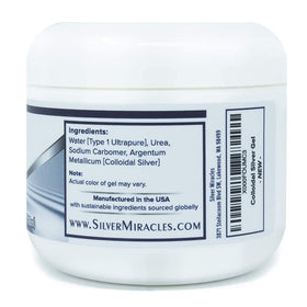 Silver Miracles Colloidal Silver Gel 4 Oz application on skin